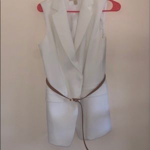 Michael Michael Kors White Blazer Wrap Dress